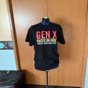 NEW- Generation X Sarcastic T-shirt: Black Medium, 100% Cotton